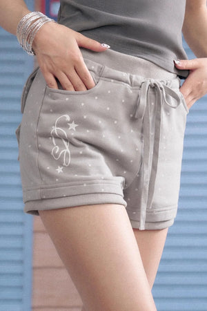 Detachable Polka Dot Peplum Shorts