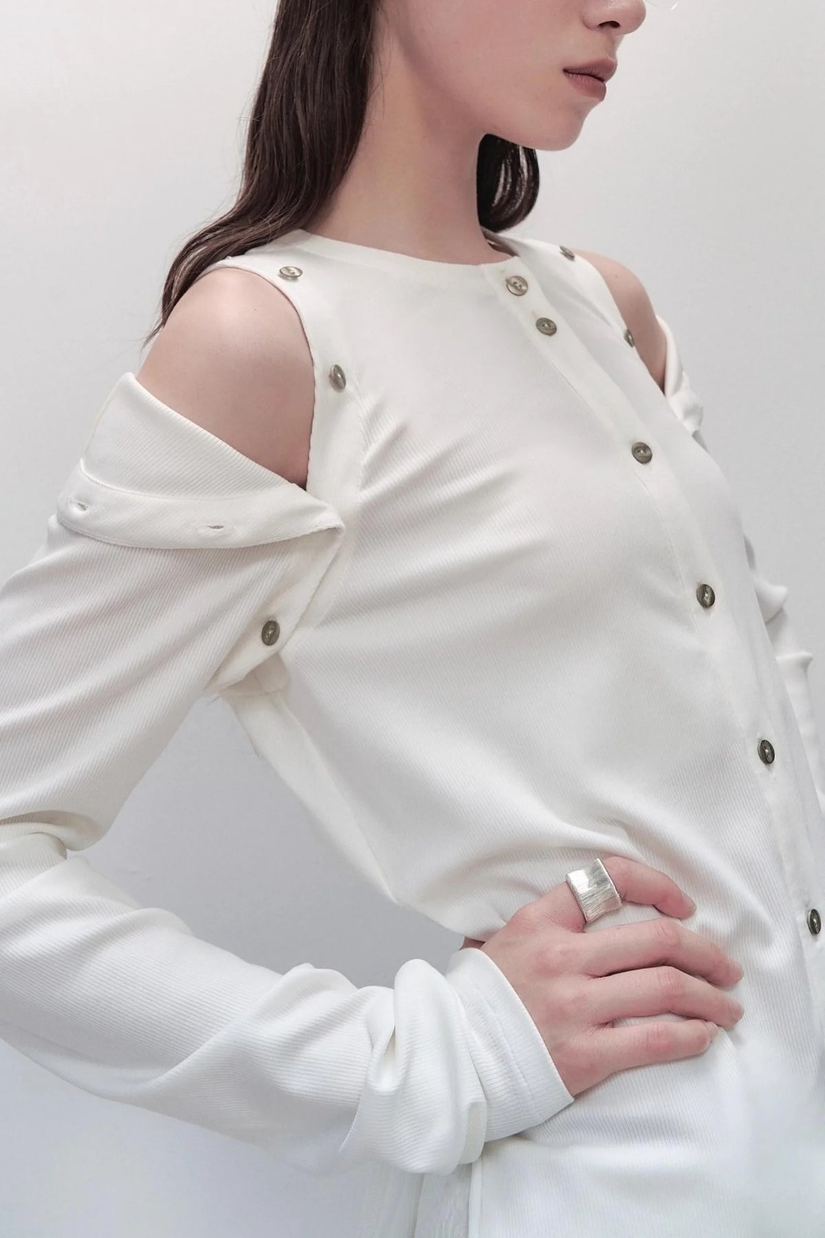 Detachable Round Neck Knitted Cardigan