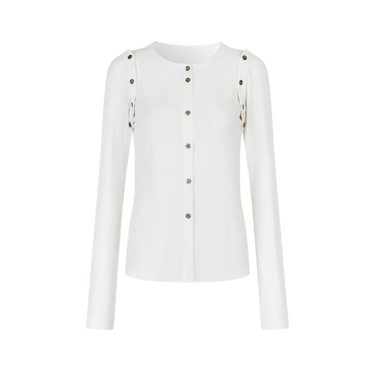 Detachable Round Neck Knitted Cardigan