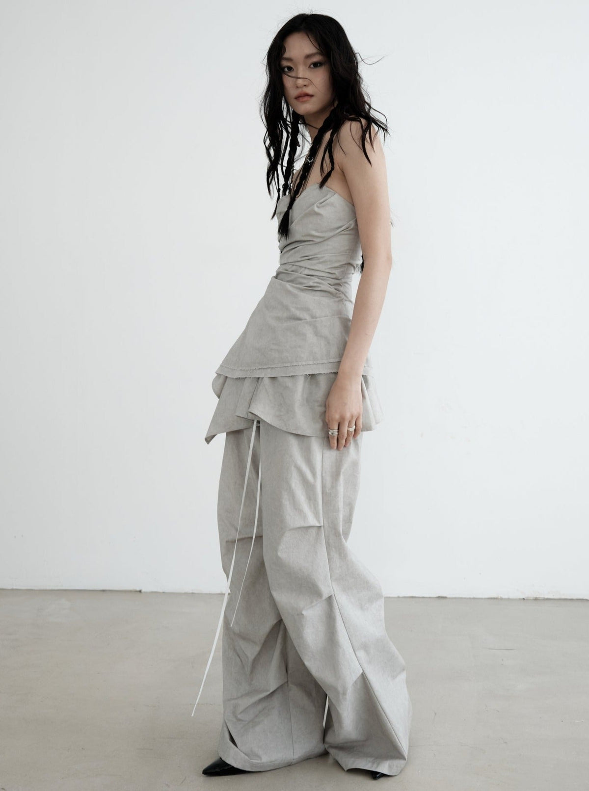 Detachable Ruffle Skirt Casual Pants