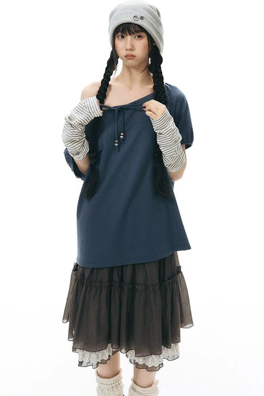 Detachable Sleeve Knitted Top