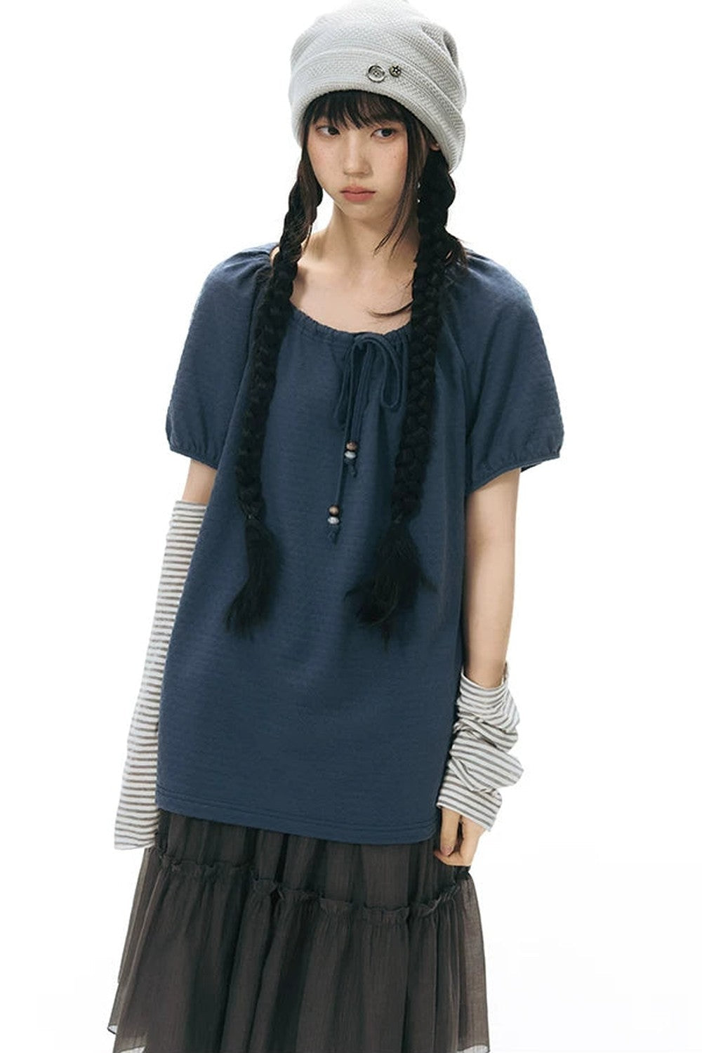 Detachable Sleeve Knitted Top