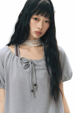 Detachable Sleeve Knitted Top