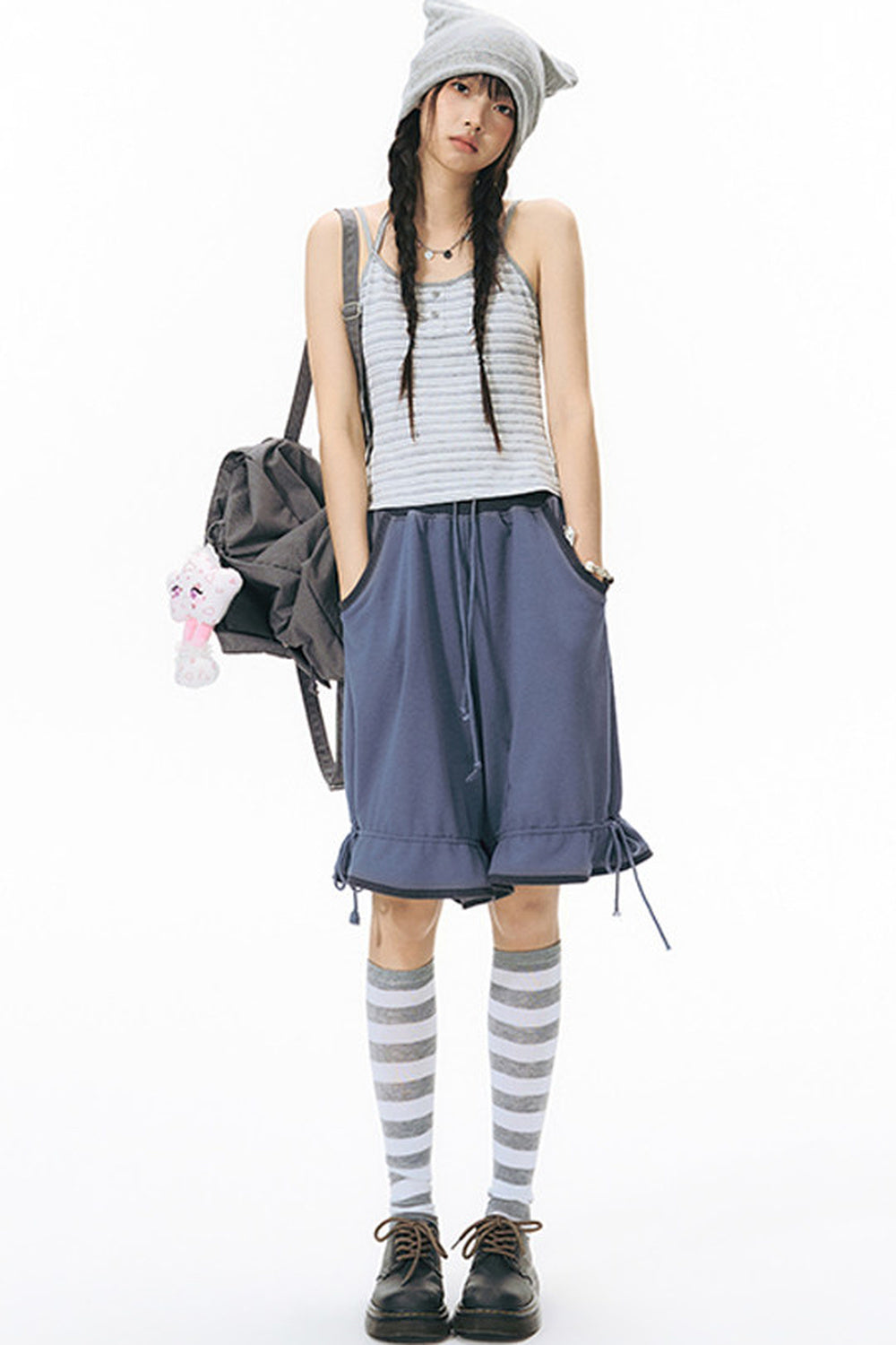 Detachable Striped Knit Camisole