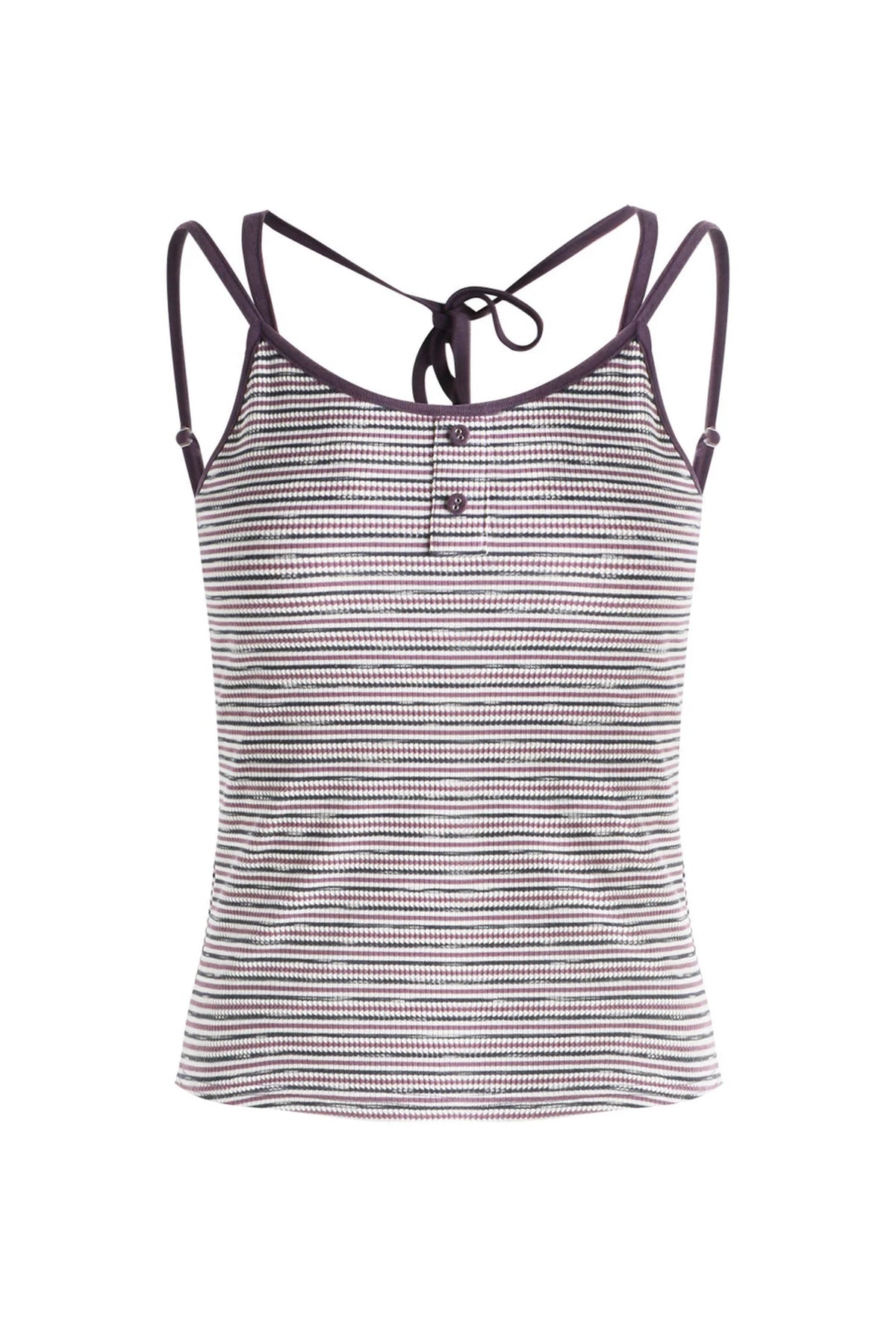 Detachable Striped Knit Camisole