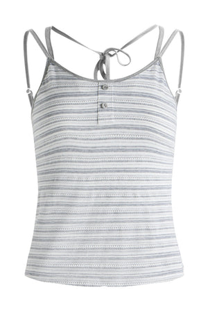 Detachable Striped Knit Camisole
