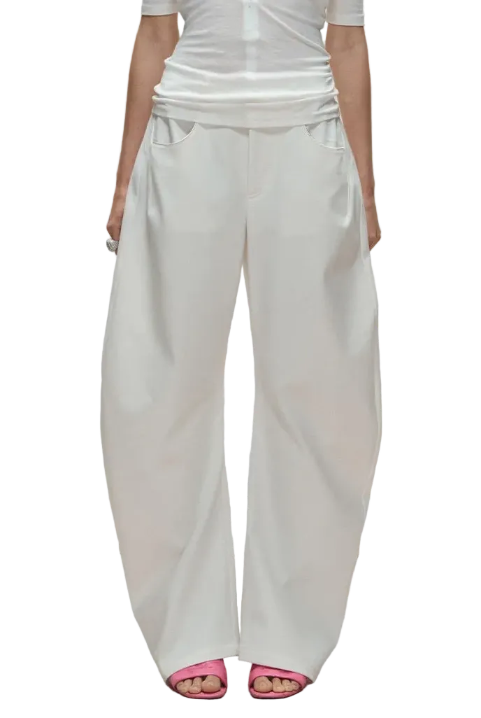 Relaxed Fit Sculpted Wide-Leg Pants
