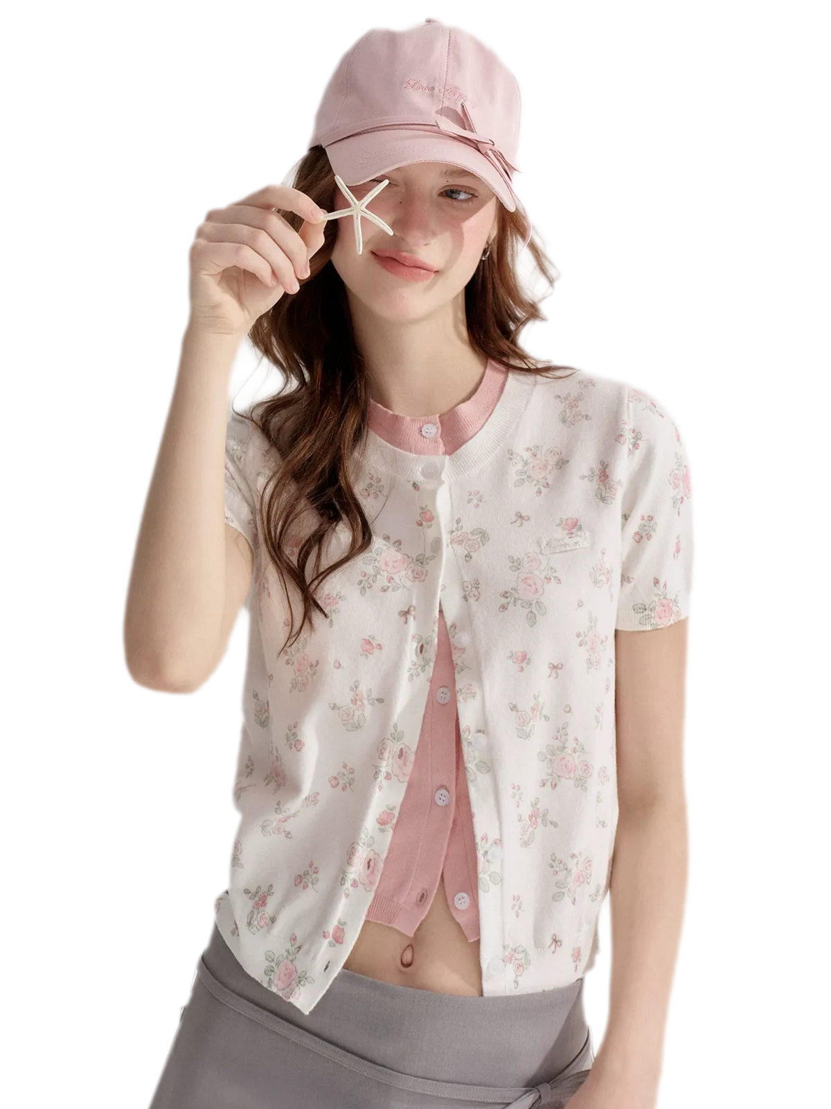 Contrast Faux Layer Knit Tee
