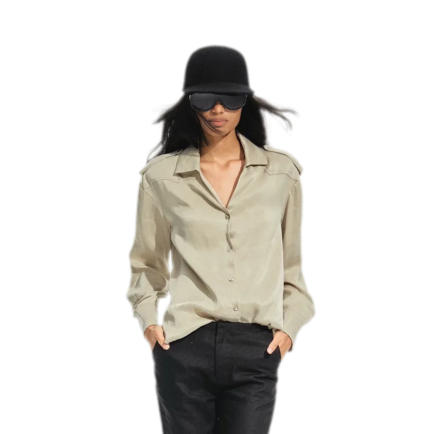 Sandwashed Relaxed Lapel Shirt