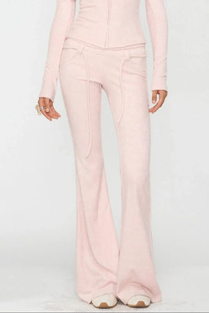 Devil Horn Sweatshirt Bootcut Pants Set-Up