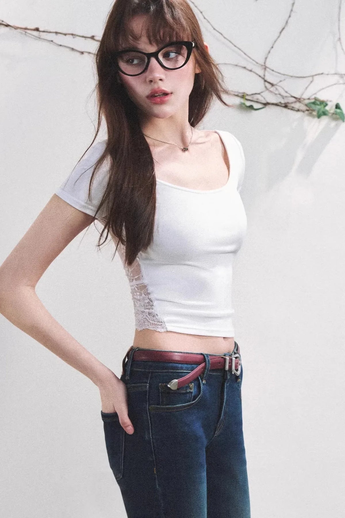 Dewdrop Lace Backless Top