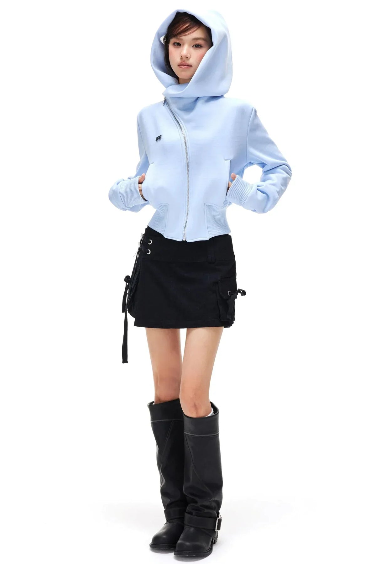 Diagonal Placket Fleece Jacket