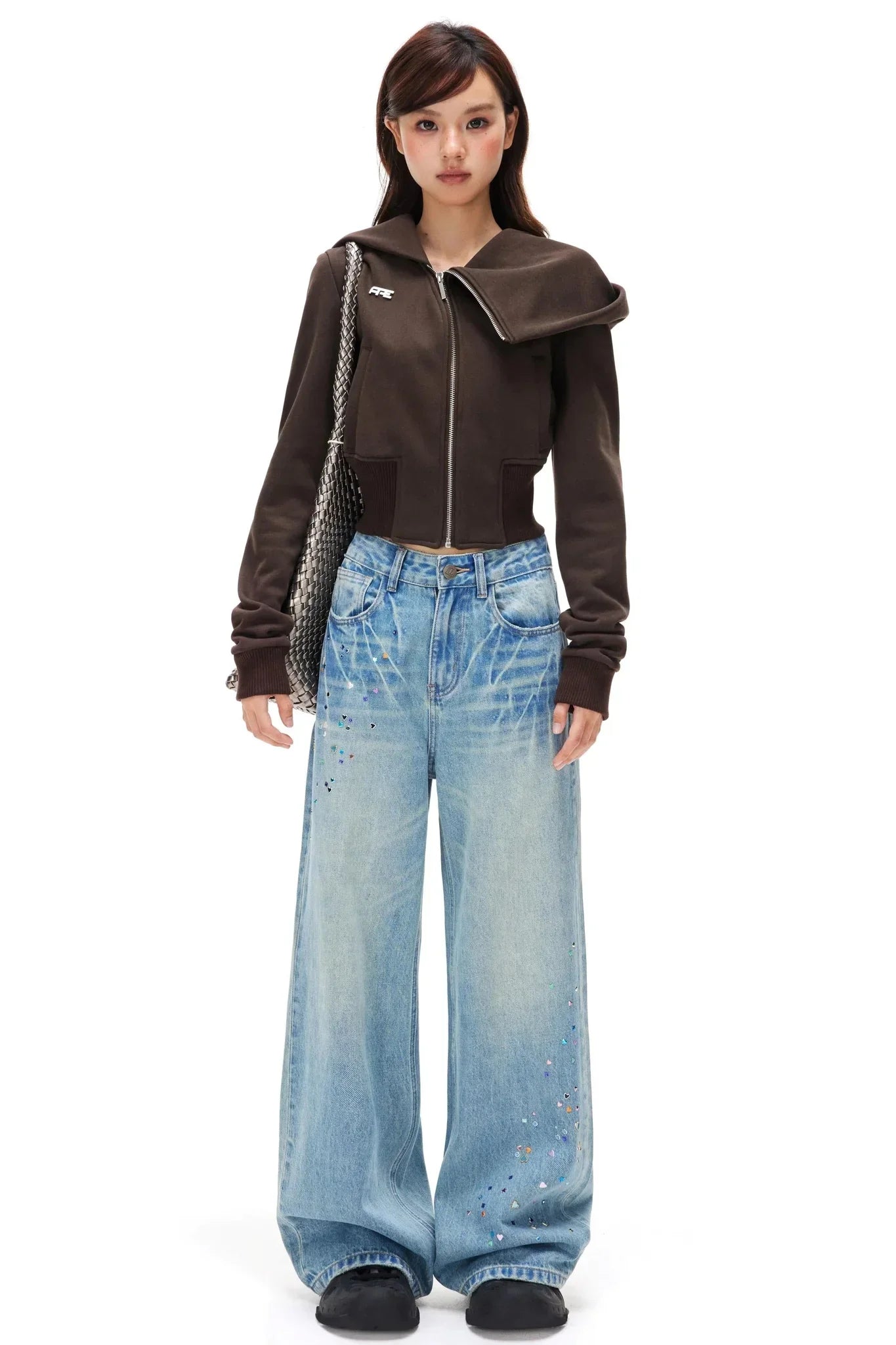 Diagonal Placket Fleece Jacket