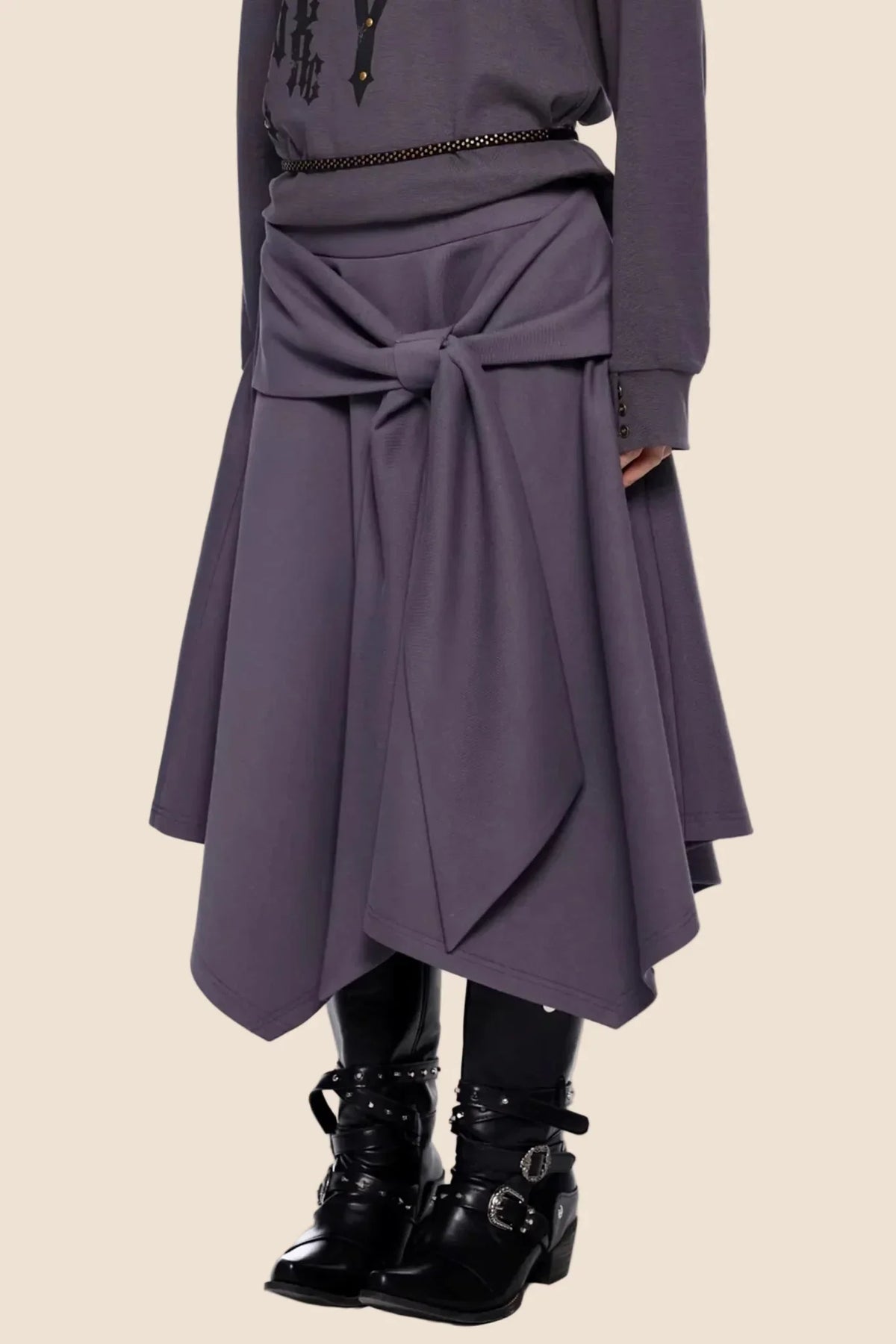 Diagonal Zipper Hooded Jacket Set-Up