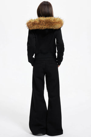 Diamond Deer Hooded Cardigan
