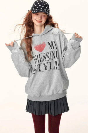 Diamond-Embellished Hooded Sweater