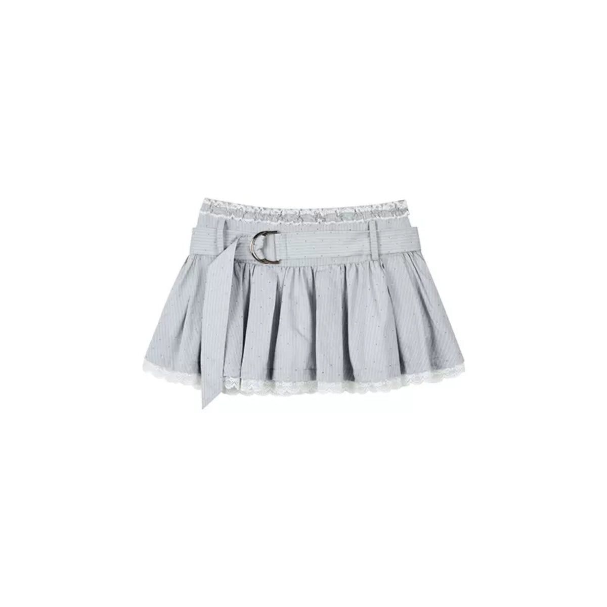 Diamond Striped Lace Panelled Set-Up