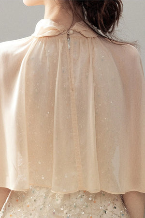 Diffuse Nebula Mesh Shawl Top