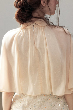 Diffuse Nebula Mesh Shawl Top