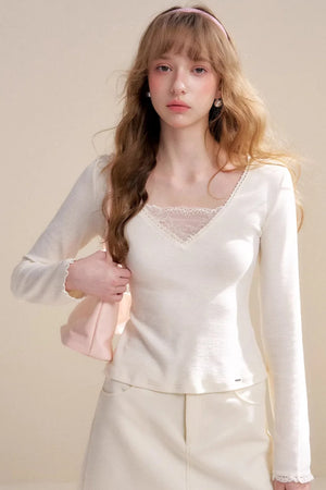 Disordered Lace Patchwork Top