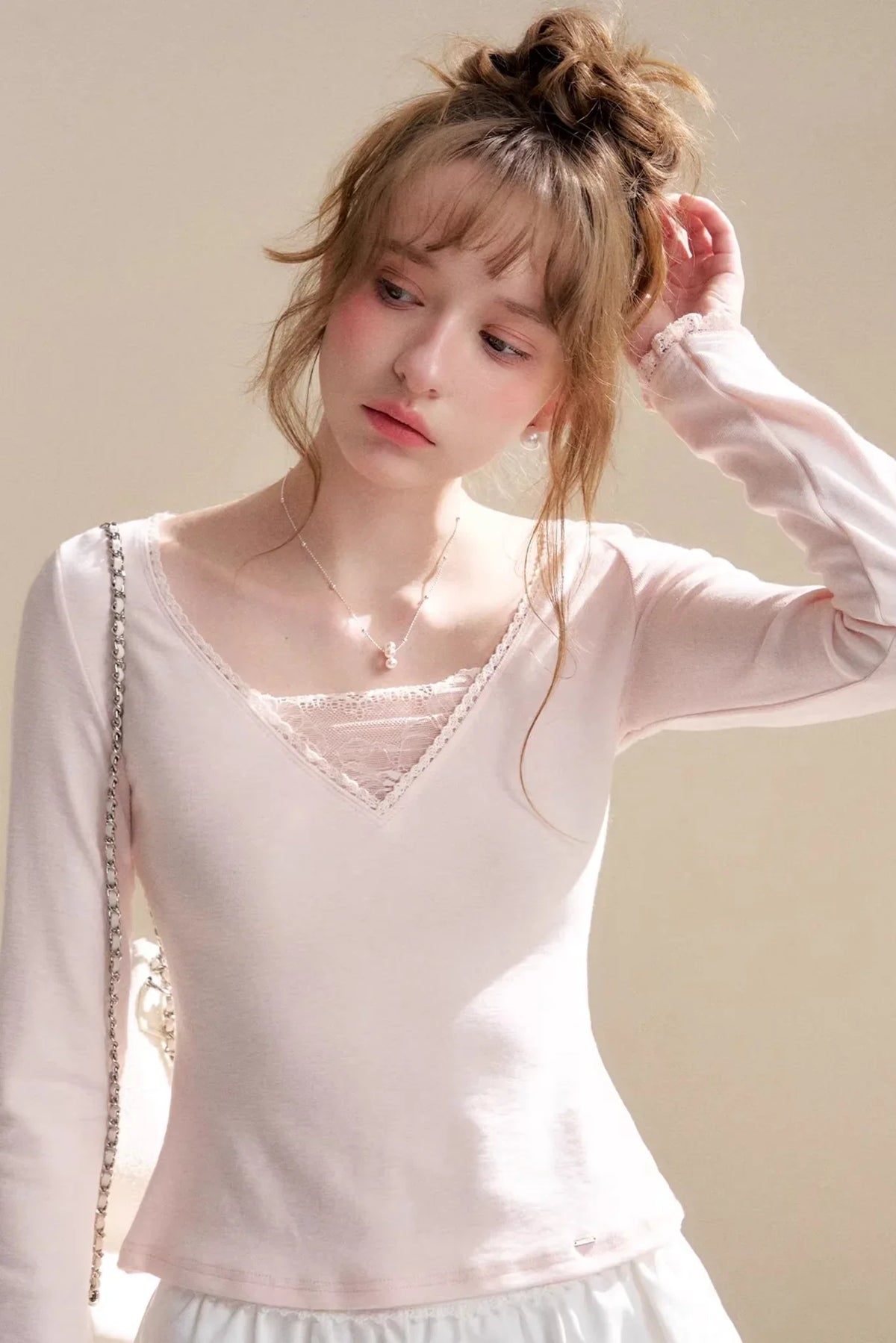 Disordered Lace Patchwork Top