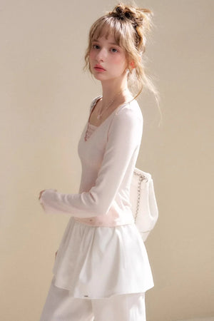 Disordered Lace Patchwork Top