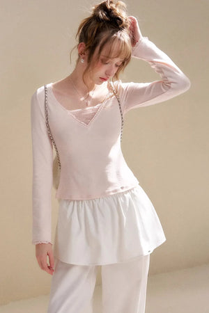Disordered Lace Patchwork Top