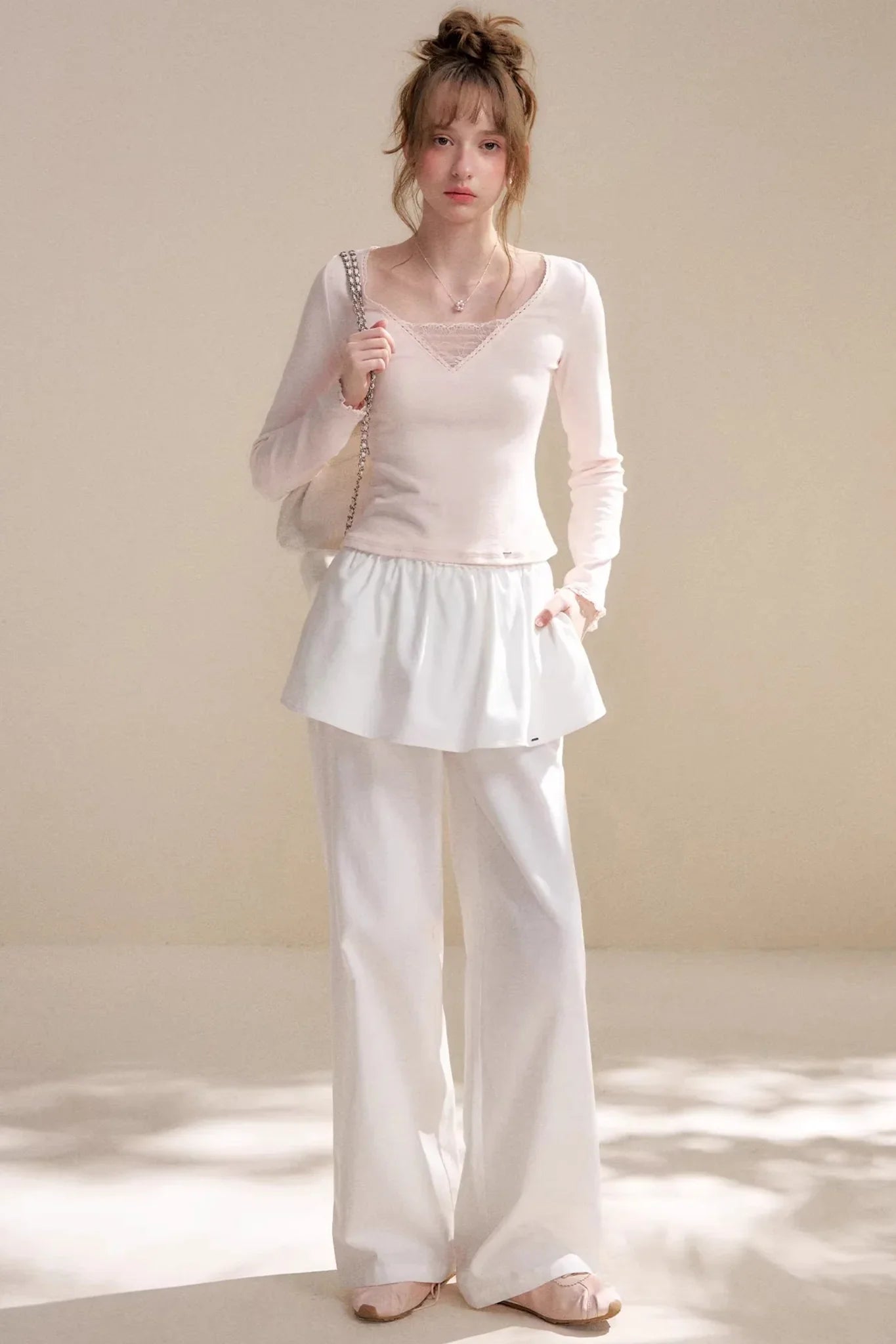 Disordered Lace Patchwork Top
