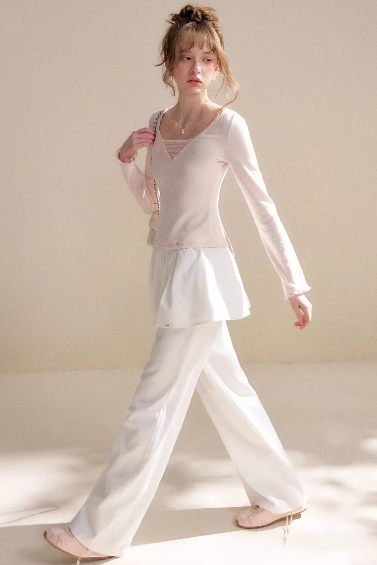 Disordered Lace Patchwork Top