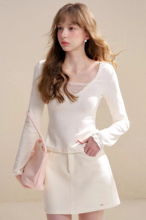 Disordered Lace Patchwork Top