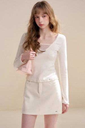 Disordered Lace Patchwork Top