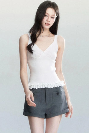 Displaced Time High-Waisted Shorts