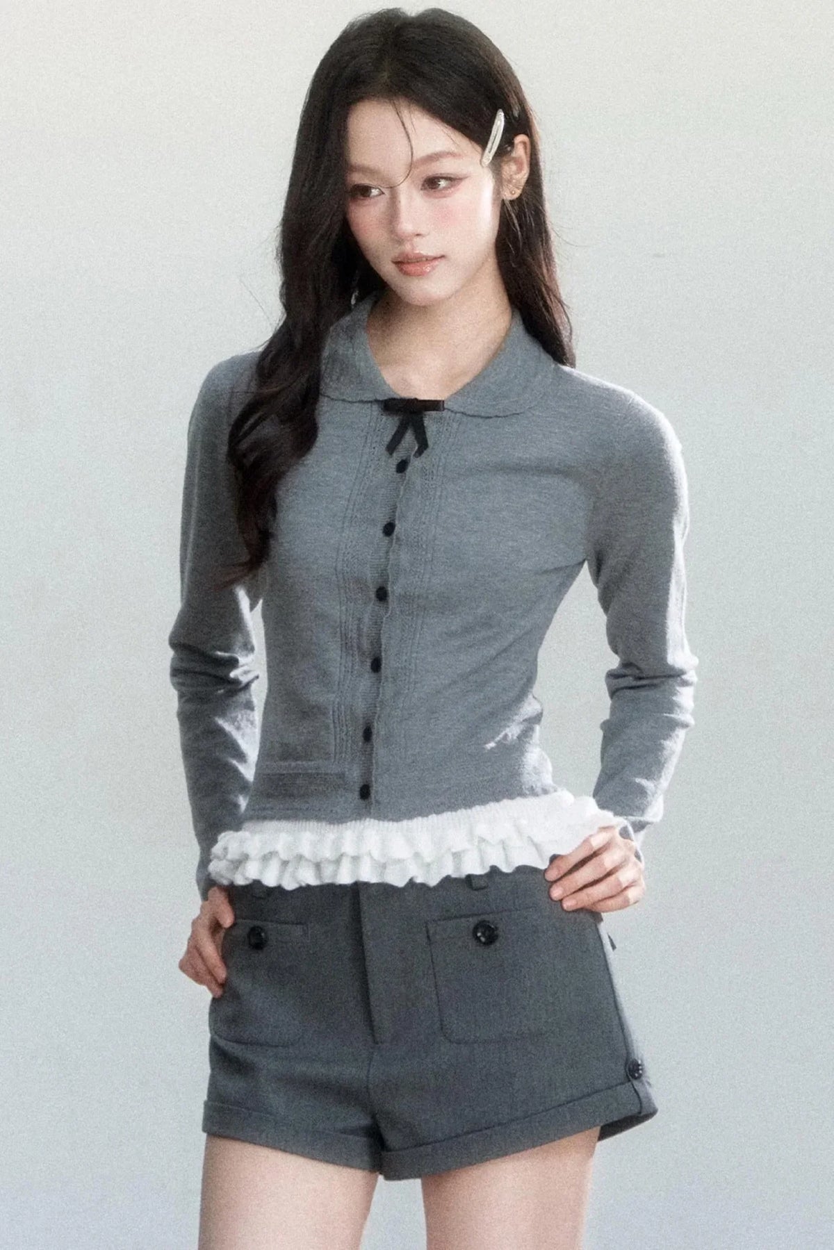 Displaced Time High-Waisted Shorts
