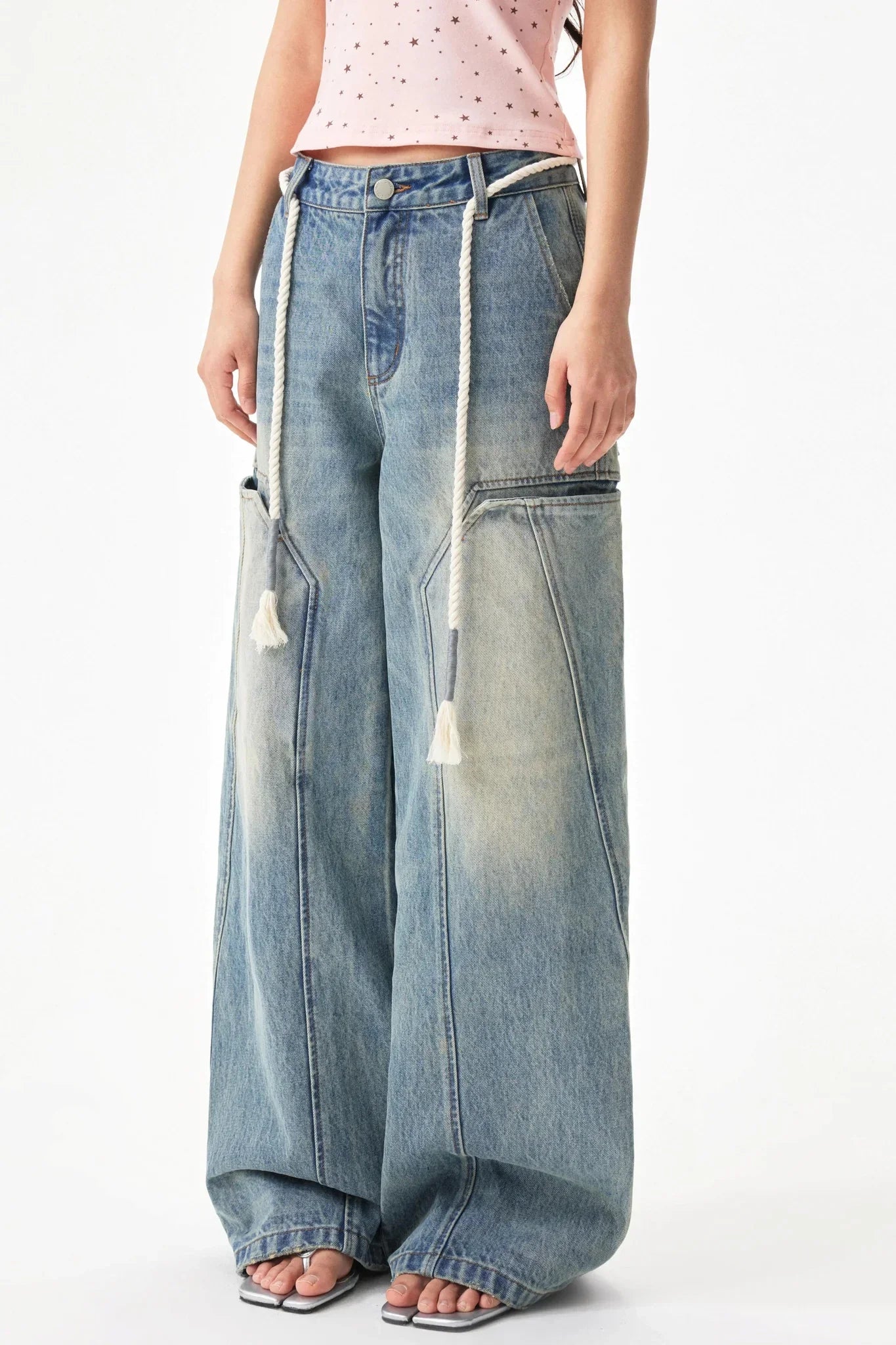 Distressed Denim Pants