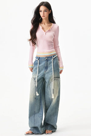 Distressed Denim Pants