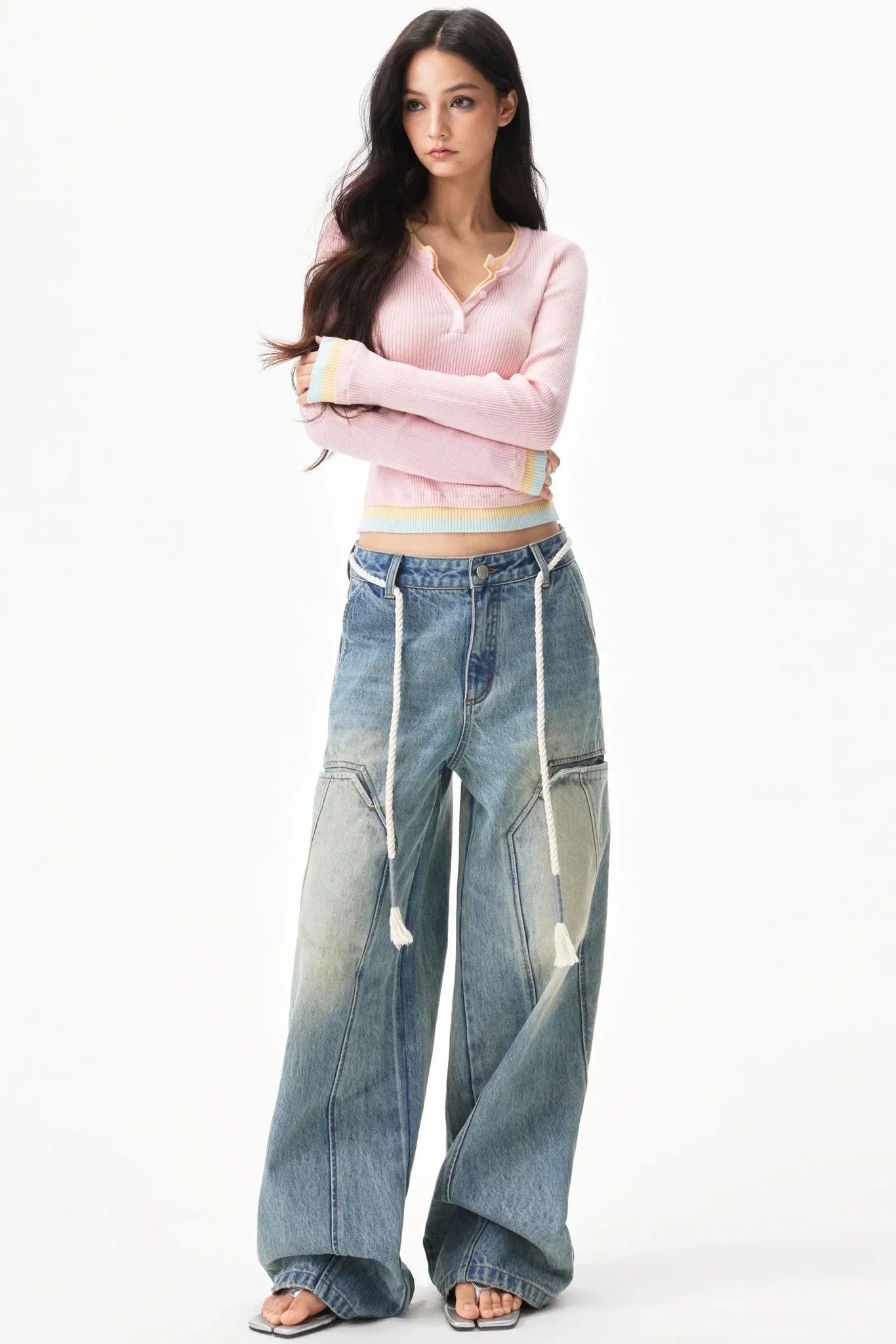 Distressed Denim Pants