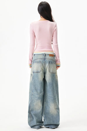 Distressed Denim Pants