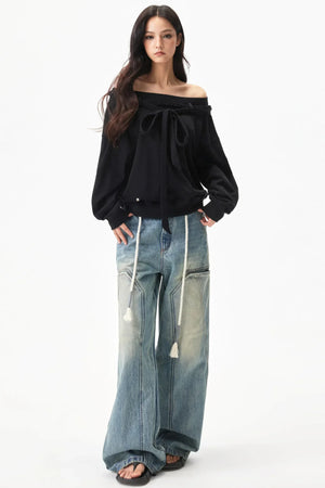 Distressed Denim Pants