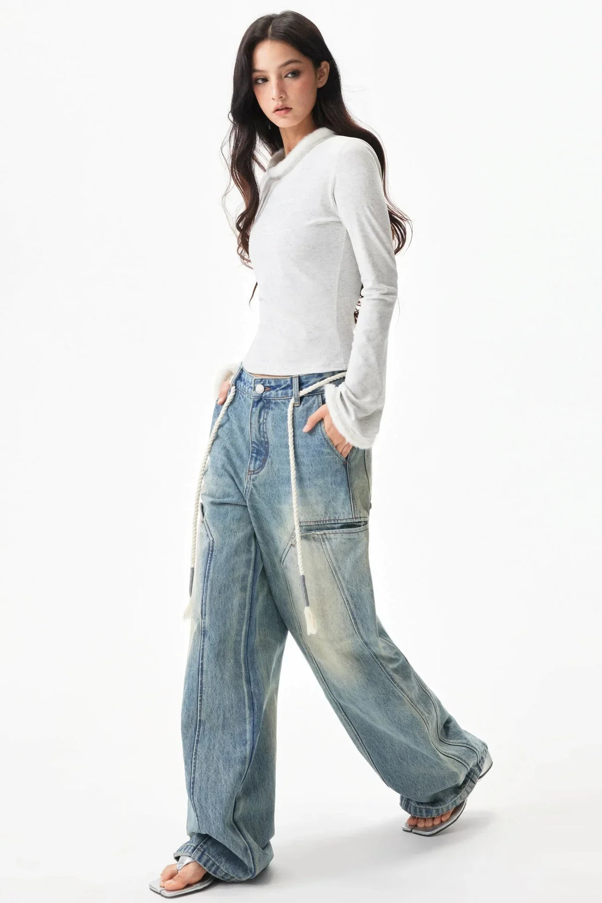 Distressed Denim Pants