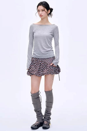 Distressed Letter Print Sweater