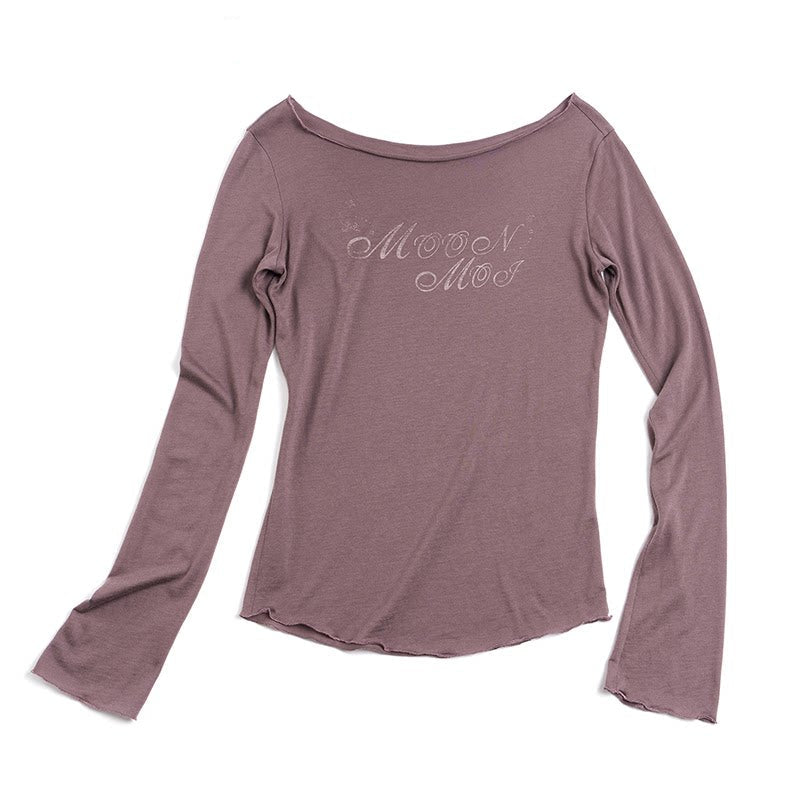 Distressed Letter Print Sweater