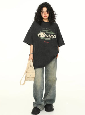 Distressed Retro Wash Short Sleeve T-Shirt