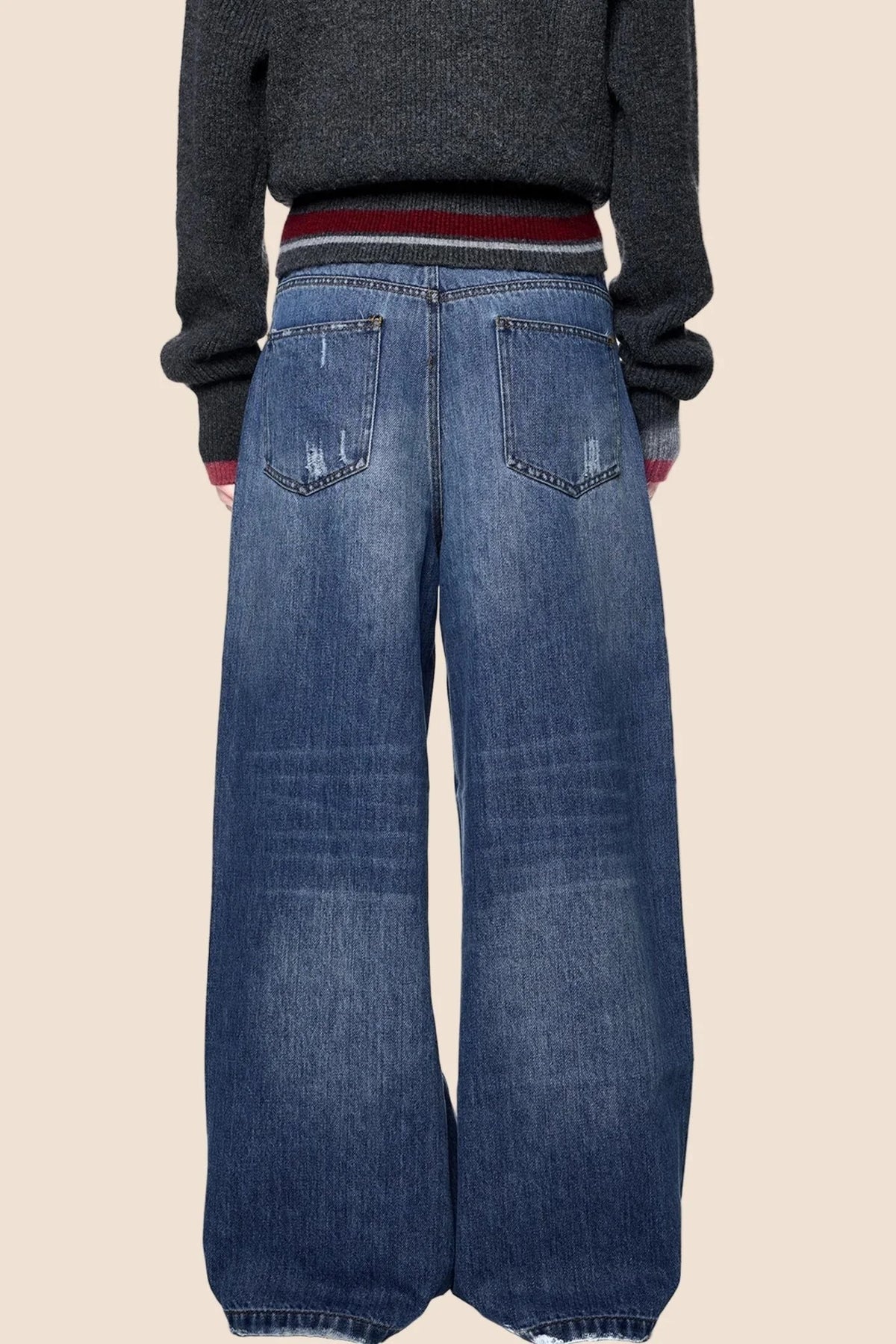 Distressed Ripped American Vintage Straight Pants