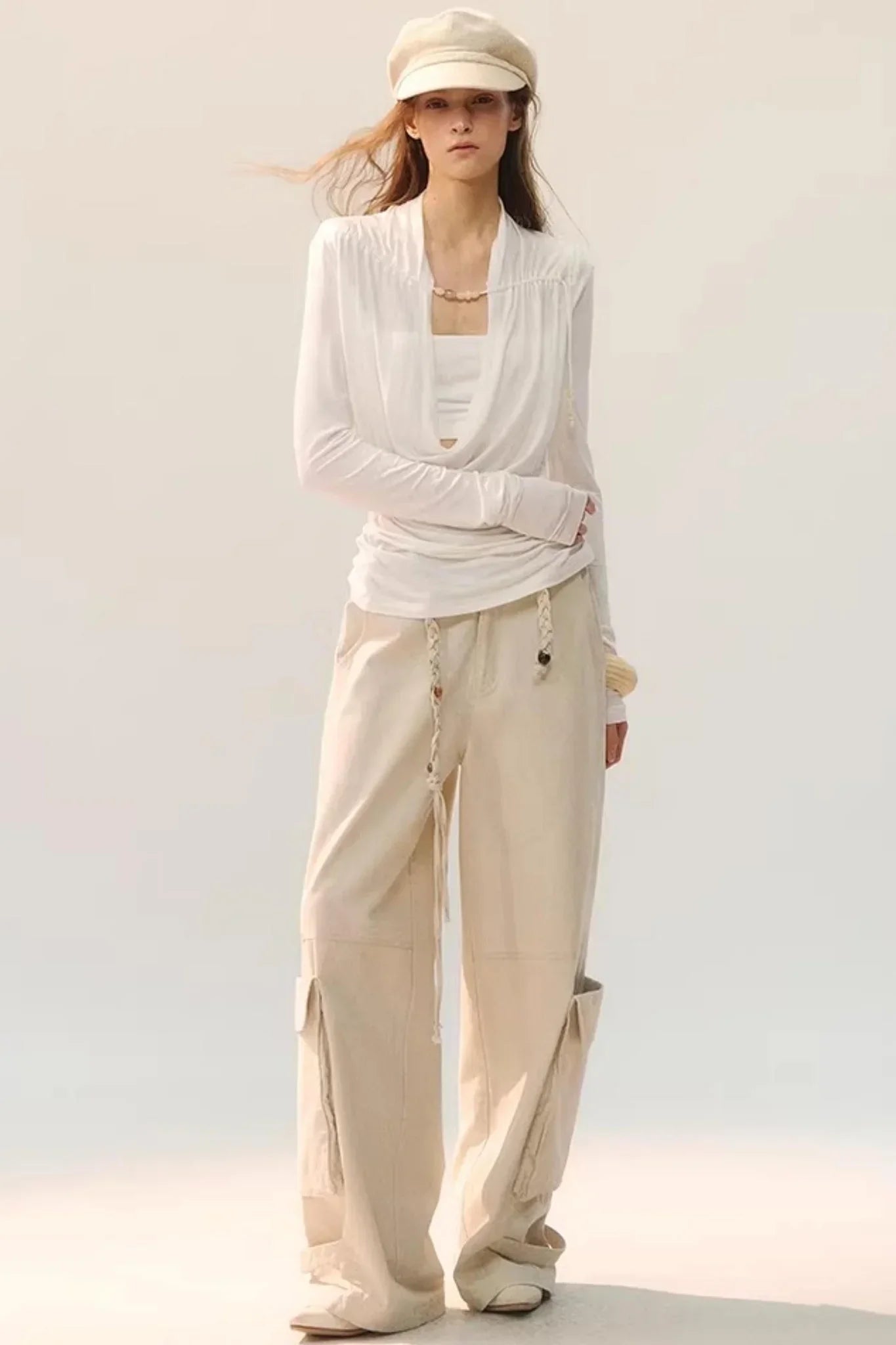 Distressed Washed Cargo Pants