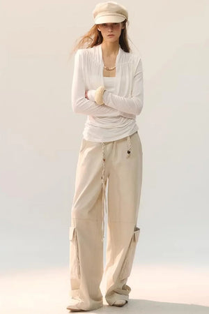 Distressed Washed Cargo Pants