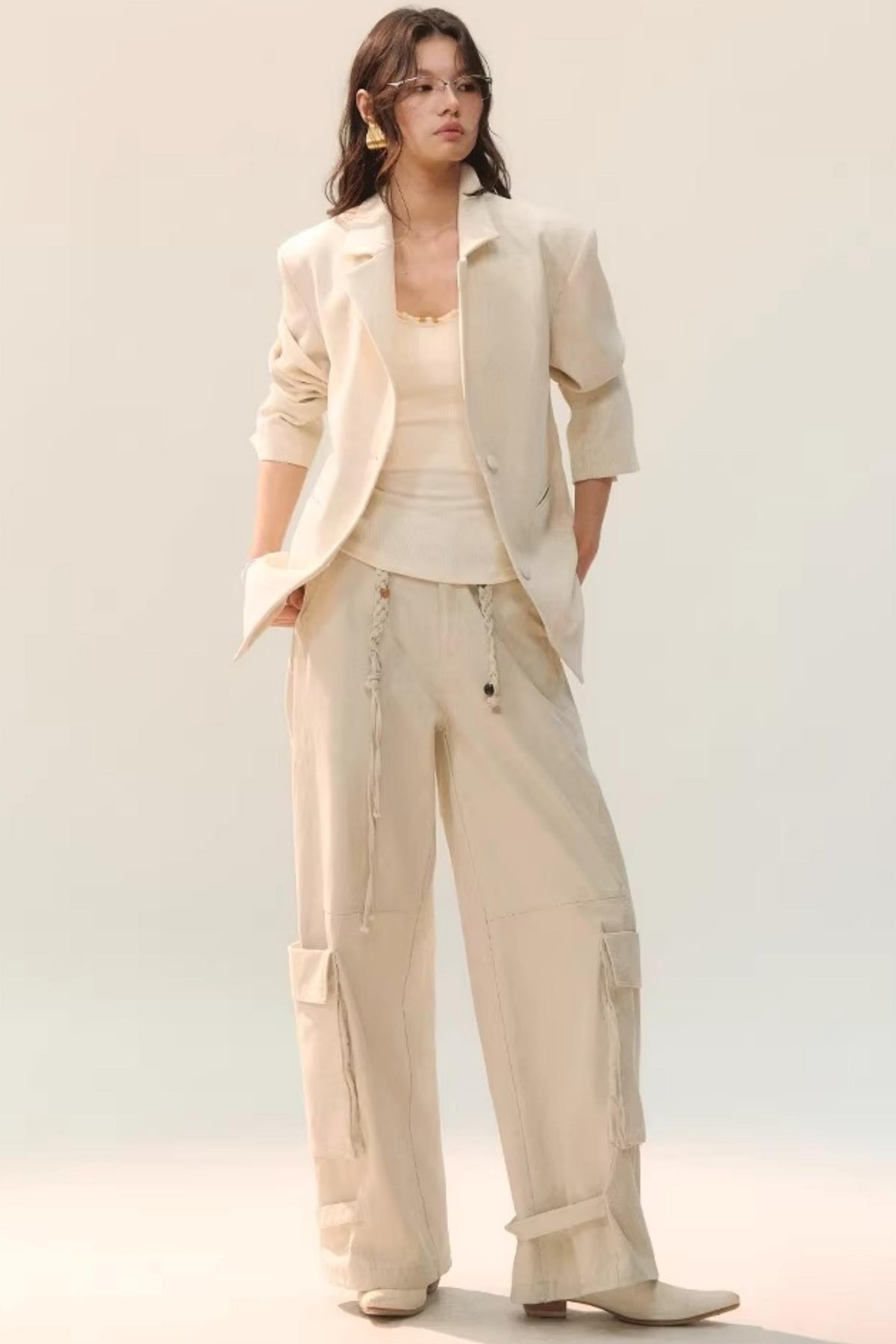 Distressed Washed Cargo Pants