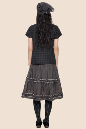 Doll Collar Plaid Blouse