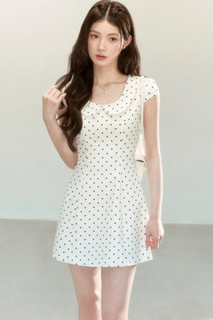 Doll Collar Polka Dot A-Line Dress