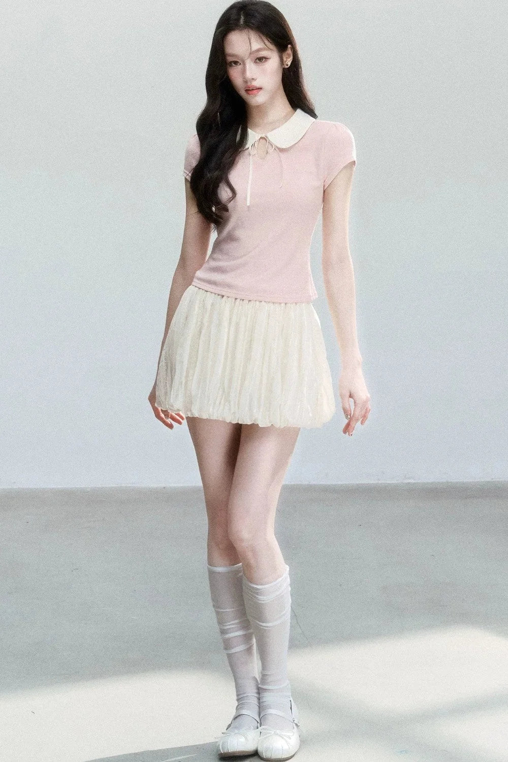 Doll Collar Short Sleeve Top