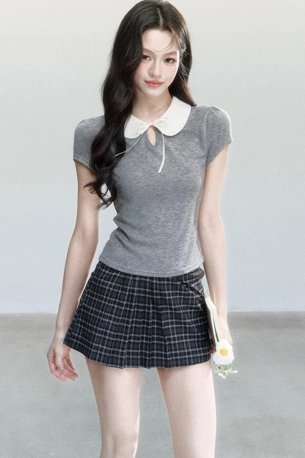 Doll Collar Short Sleeve Top